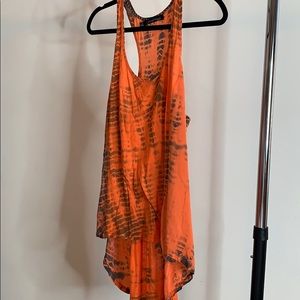 Orange Tye Die Tank